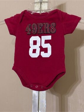 NFL San Francisco 49ers Red Baby One-Piece Bodysuit - Kittle 85 Sz 3/6 M